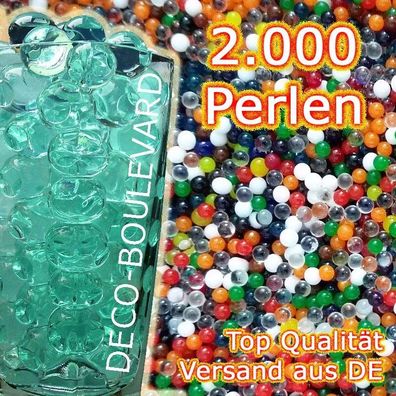 2000 Stück Wasserperlen - Dunkelgrün - Gelperle Gelmurmel Gelkugel Orbeez Aqua