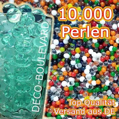 10.000 Stück Wasserperlen - Dunkelgrün - Gelperle Gelmurmel Gelkugel Orbeez Aqua