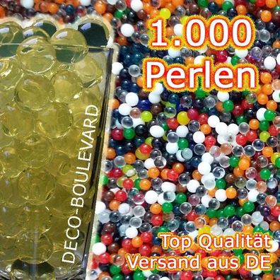 1000 Stück Wasserperlen - Goldgelb - Gelperle Gelmurmel Gelkugel Orbeez Aqua