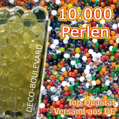 10000 Stück Wasserperlen - Goldgelb - Gelperle Gelmurmel Gelkugel Orbeez Aqua