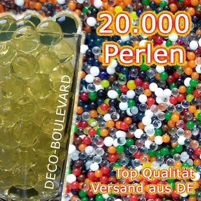 20000 Stück Wasserperlen - Goldgelb - Gelperle Gelmurmel Gelkugel Orbeez Aqua