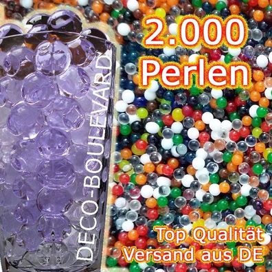 2000 Stück Wasserperlen - LILA - Gelperle Gelmurmel Gelkugel Orbeez Aqualinos