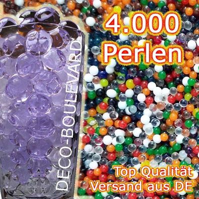 4000 Stück Wasserperlen - LILA - Gelperle Gelmurmel Gelkugel Orbeez Aqualinos