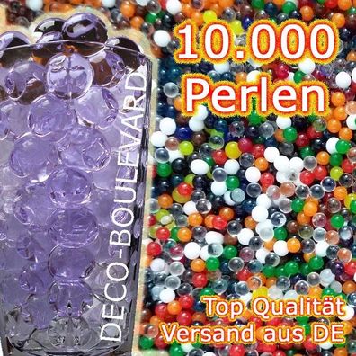 10.000 Stück Wasserperlen - LILA - Gelperle Gelmurmel Gelkugel Orbeez Aqualinos