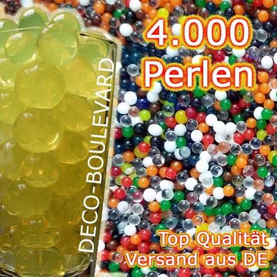 4000 Stück Wasserperlen - Zitrone - Gelperle Gelmurmel Gelkugel Orbeez Aqualinos