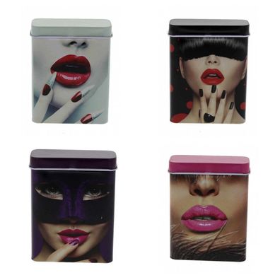 Zigaretten Box Metall mehrfarbig Ladies Raucher Etui Lusty Girls Erotik Motive