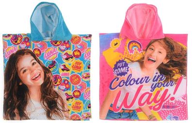 Soy Luna Kinder-Poncho mit Kapuze verschiedene Farben für Mädchen