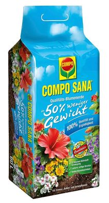 COMPO SANA® Qualitäts-Blumenerde ca. 50% weniger Gewicht 60l