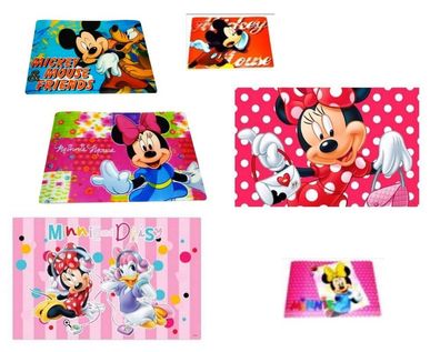 Disney Minnie Maus Mickey Platzdeckchen Tischunterlage Bastelunterlage Tischsets