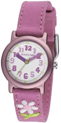 Jacques FAREL Öko Kinder-Armbanduhr Analog Quarz Mädchen ORG 1111 Blume