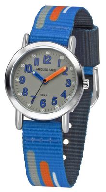 Jacques FAREL Kinder-Armbanduhr Analog Quarz Jungen Textilband KPS 201 blau