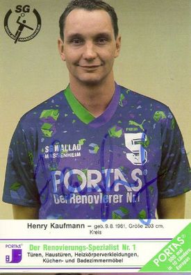 Handball SG Wallau Massenheim Henry Kaufmann - handsigniertes Autogramm!!!