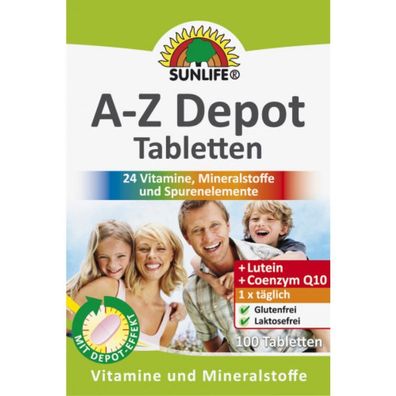 Sunlife A-Z Depot Tabletten 100er Vitamine und Mineralstoffe Q10