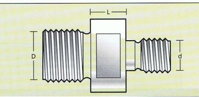 Adapter M16x1,5 AG auf M12x1 AG