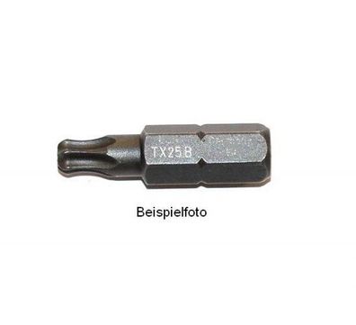 Bit Torx Kugel T25 x 25 mit Schaft 1/4" , S2-Stahl , Torxbit