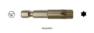 Bit Torx T50 x 50 mit Schaft 1/4" , S2-Stahl , Torxbit