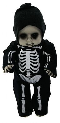 Halloween Sensemann Puppe (30cm) mit Licht & Sound Deko Dekoration Skelett