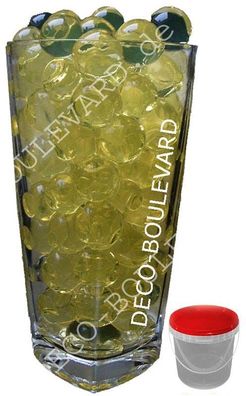 1x Eimer 1L - MINI Goldgelb - Wassermurmel Gelperlen Gelmurmel Aqua Orbeez