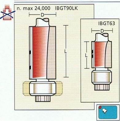 Bündigfräser D 12,7 x SL 25,4 x S 8mm , mit Anlauflager