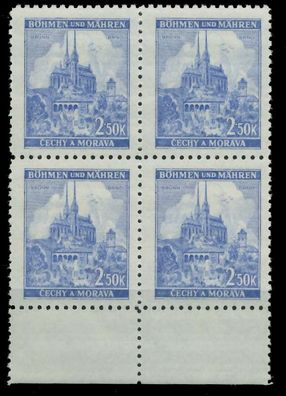BÖHMEN MÄHREN 1941 Nr 71b postfrisch Viererblock URA X8285B6