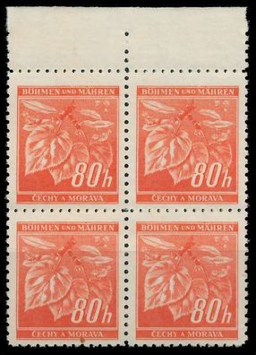 BÖHMEN MÄHREN 1941 Nr 66a postfrisch Viererblock ORA X828746