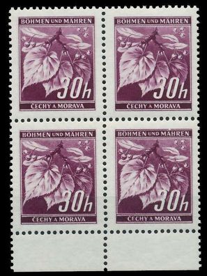 BÖHMEN MÄHREN 1939-1940 Nr 24 postfrisch Viererblock UR X828896