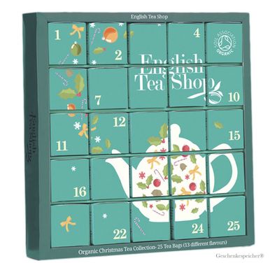 Tee Adventskalender Teekanne Mint 25 Boxen 13 Sorten Teepyramiden (€338,00/ kg)