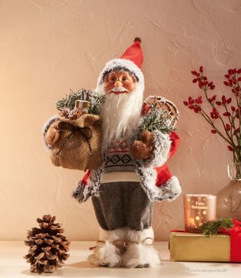 Weihnachtsmann Nikolaus Santa Claus Weihnachtsfigur Rot Winter Deko Höhe 42 cm