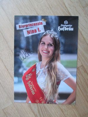 Württembergische Bierprinzessin 2018-2020 Nina I. - handsigniertes Autogramm!!!