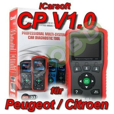 iCarsoft CP v1 Profi Diagnosegerät für Peugeot Citroen OBD 2 Diagnose ABS uvm.