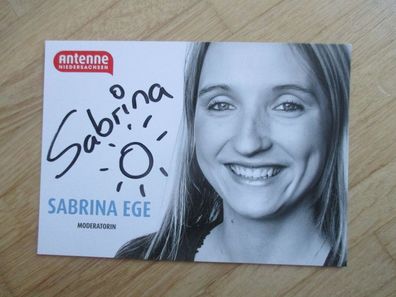 Antenne Niedersachsen Moderatorin Sabrina Ege - handsigniertes Autogramm!!!
