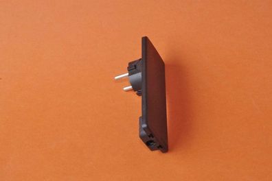 EVOline Plug extra flacher Schukostecker schwarz ohne Kabel Flachstecker
