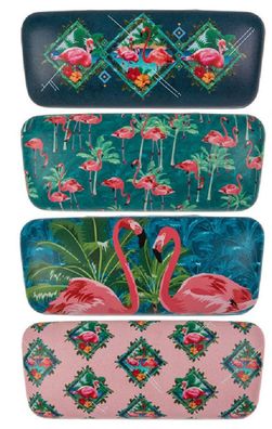 1 Brillenetui Flamingo, Hartschale, Brillenbox Flamingos Tiere Vogel Eyecatcher Motiv