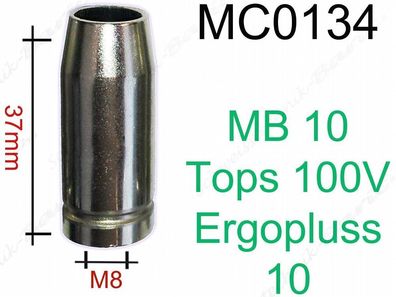 Gasdüse Gasdüsen Konisch MIG/ MAG Brenner MB10, Plus10, SP10, TOPS 100V, MC0134