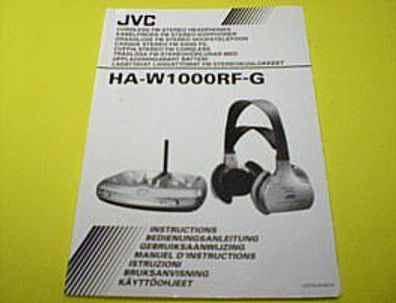 JVC Funk-Kopfhörer HA-W1000RF-G Bedienungsanleitung Gebrauchsanweisung Handbuch