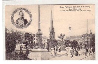 59897 Ak Kaiser Wilhelm Denkmal in Hamburg 1903