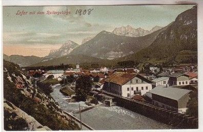 59658 Ak Lofer mit dem Reitergebirge Totalansicht 1908