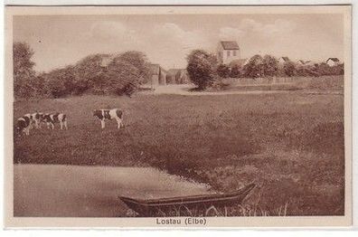 57690 Ak Lostau (Elbe) Kühe auf der Weide um 1930