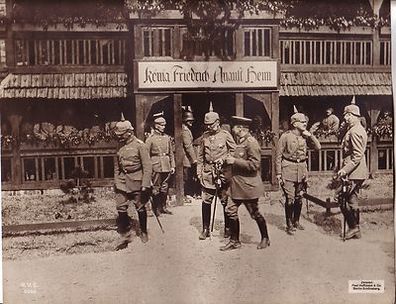 106596 großes Original Propaganda Foto "König Friedrich August Heim" 1. Weltkrieg