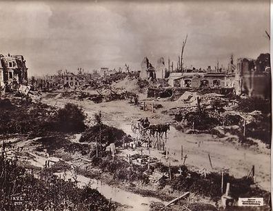 106525 großes Original Propaganda Foto "Das zerstörte Miraumont" 1. Weltkrieg