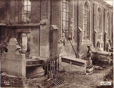 106602 großes Original Propaganda Foto "Ruine Kirche in Champien" 1. Weltkrieg