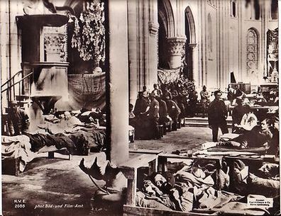 106630 großes Original Propaganda Foto "Lazarett Kirche von Braisne" 1. Weltkrieg