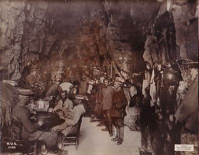 106513 großes Original Propaganda Foto "Champagne Kreidehöhle" 1. Weltkrieg