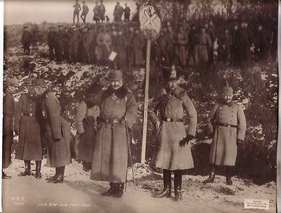 106482 großes Original Propaganda Foto "Der Kaiser an der Westfront" 1. Weltkrieg