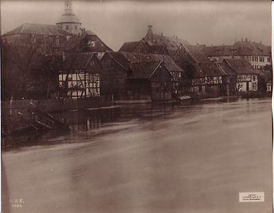 106554 großes Original Propaganda Foto "Gerstungen bei Hochwasser" 1. Weltkrieg