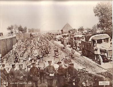 106534 großes Original Propaganda Foto "Transport von Reserven" 1. Weltkrieg