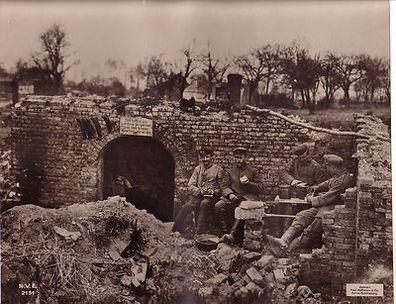 106539 großes Original Propaganda Foto "Trümmer eines Dorfes" 1. Weltkrieg