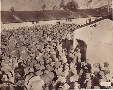 106517 großes Original Propaganda Foto "Ital. Gefangene bei Tolnein" 1. Weltkrieg