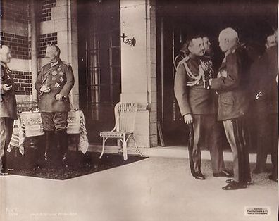 106581 großes Original Propaganda Foto "König von Sachsen & Preußen" 1. Weltkrieg