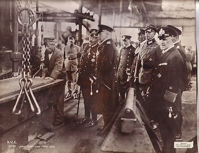 106649 großes Original Propaganda Foto "Besuch des Kaisers in Kiel" 1. Weltkrieg